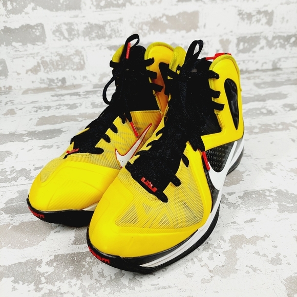 Nike LeBron 9 P.S. Elite \'Taxi\' Yellow Black Lace Up Basketball Sneakers K264 main image 9